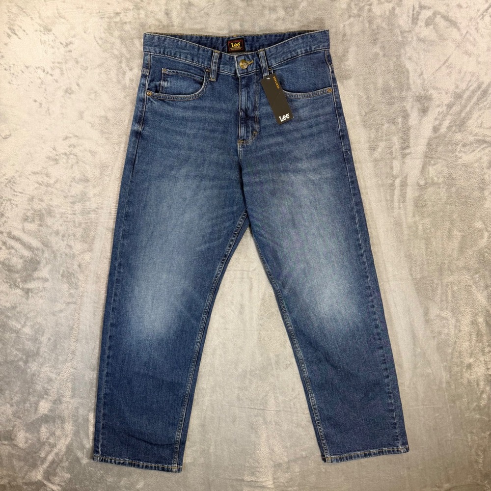 Lee Heritage Straight Jeans Women's Size 8 M Blue Denim Pants Relaxed Fit